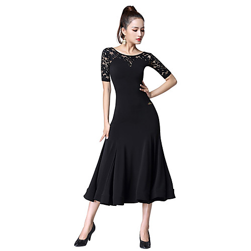 Ballroom Dance Dresses Women's Training / Performance Spandex Lace / Split Joint Short Sleeve Dress
Ballroom Dance Dresses Women's Training / Performance Spandex Lace / Split Joint Short Sleeve Dress