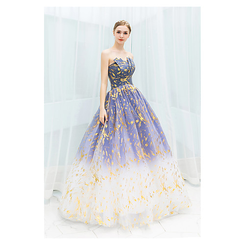 Ball Gown Strapless Floor Length Tulle Prom Dress with Sequin by LAN TING Express
Ball Gown Strapless Floor Length Tulle Prom Dress with Sequin by LAN TING Express