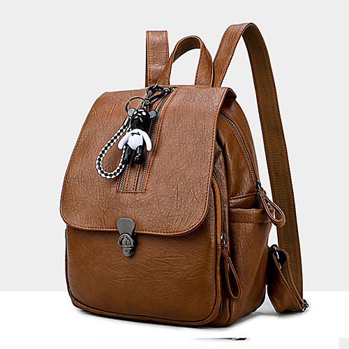 Waterproof PU Zipper Commuter Backpack Solid Color Daily Brown / Black / Fall & Winter
Waterproof PU Zipper Commuter Backpack Solid Color Daily Brown / Black / Fall & Winter