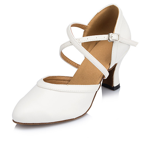 Women's Dance Shoes PU Modern Shoes Splicing Heel Cuban Heel Customizable White
Women's Dance Shoes PU Modern Shoes Splicing Heel Cuban Heel Customizable White