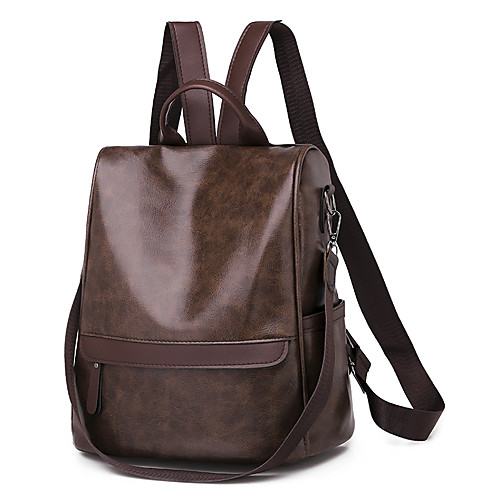 Large Capacity PU Zipper Commuter Backpack Solid Color Daily Black / Brown / Fall & Winter
Large Capacity PU Zipper Commuter Backpack Solid Color Daily Black / Brown / Fall & Winter