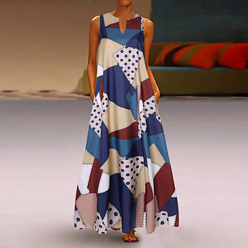 Women's Street chic Elegant A Line Swing Dress - Geometric Color Block Cut Out Print Blue White Red XXXL XXXXL XXXXXL
Women's Street chic Elegant A Line Swing Dress - Geometric Color Block Cut Out Print Blue White Red XXXL XXXXL XXXXXL