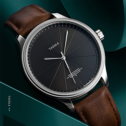 YAZOLE Men's Dress Watch Quartz Stylish Leather Black / Brown Water Resistant / Waterproof New Design Casual Watch Analog Casual - Black / Brown Black / White White / Brown
YAZOLE Men's Dress Watch Quartz Stylish Leather Black / Brown Water Resistant / Waterproof New Design Casual Watch Analog Casual - Black / Brown Black / White White / Brown