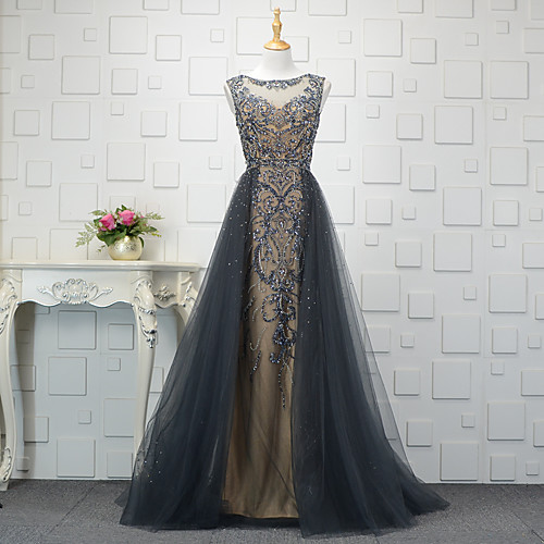 A-Line Boat Neck Court Train Tulle Formal Evening Dress with by LAN TING Express
A-Line Boat Neck Court Train Tulle Formal Evening Dress with by LAN TING Express