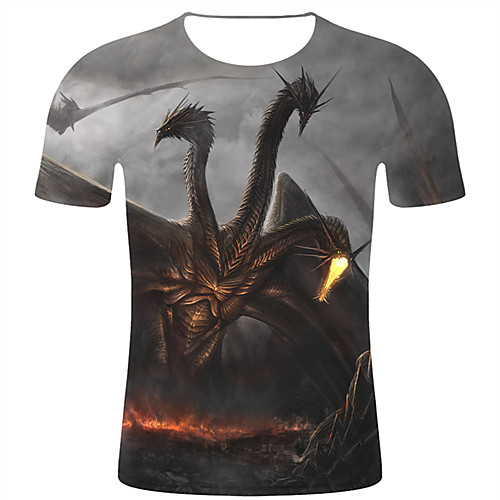 Men's Sport Casual Street chic / Exaggerated Plus Size Cotton T-shirt - 3D / Graphic / Animal Print Round Neck Gray / Short Sleeve
Men's Sport Casual Street chic / Exaggerated Plus Size Cotton T-shirt - 3D / Graphic / Animal Print Round Neck Gray / Short Sleeve