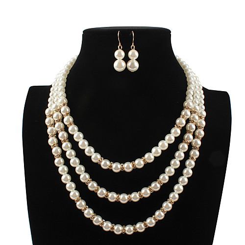 Women's Necklace Earrings Geometrical U Shape Simple Sweet Fashion Cute Elegant Imitation Pearl Earrings Jewelry Beige For Wedding Party Daily Club Festival 1 set
Women's Necklace Earrings Geometrical U Shape Simple Sweet Fashion Cute Elegant Imitation Pearl Earrings Jewelry Beige For Wedding Party Daily Club Festival 1 set