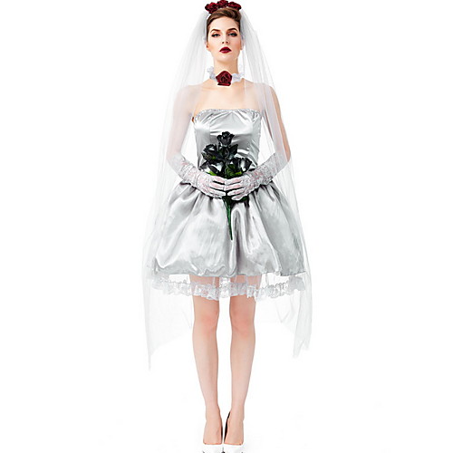 Ghostly Bride Costume Women's Scary Halloween Performance Cosplay Costumes Theme Party Costumes Women's Dance Costumes Polyester Lace
Ghostly Bride Costume Women's Scary Halloween Performance Cosplay Costumes Theme Party Costumes Women's Dance Costumes Polyester Lace