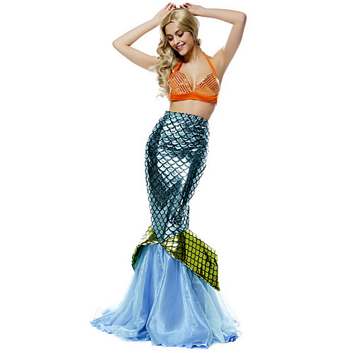 Mermaid Costume Women's Fairytale Theme Halloween Performance Cosplay Costumes Theme Party Costumes Women's Dance Costumes Polyester Sequins
Mermaid Costume Women's Fairytale Theme Halloween Performance Cosplay Costumes Theme Party Costumes Women's Dance Costumes Polyester Sequins