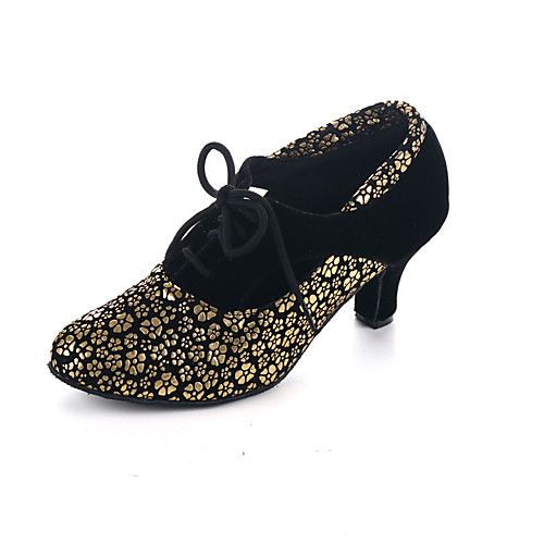 Women's Dance Shoes Suede Jazz Shoes Petal Heel Cuban Heel Customizable Black / Gold / Black / White / Performance / Practice
Women's Dance Shoes Suede Jazz Shoes Petal Heel Cuban Heel Customizable Black / Gold / Black / White / Performance / Practice