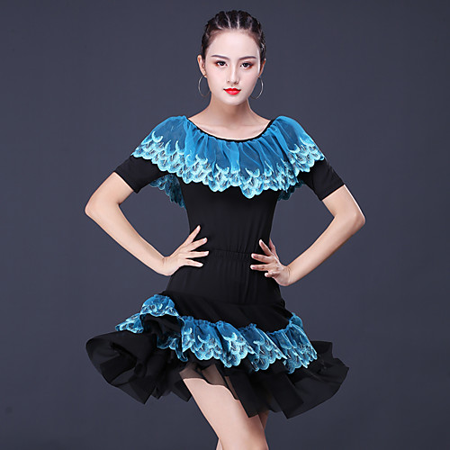 Latin Dance Outfits Women's Training / Performance Polyester / Milk Fiber Embroidery / Split Joint / Tiered Short Sleeve High Skirts / Top
Latin Dance Outfits Women's Training / Performance Polyester / Milk Fiber Embroidery / Split Joint / Tiered Short Sleeve High Skirts / Top