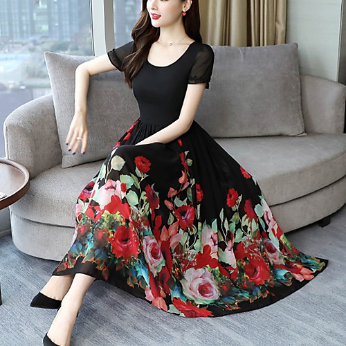Women's Basic Boho A Line Swing Dress - Color Block Print Green Red XL XXL XXXL
Women's Basic Boho A Line Swing Dress - Color Block Print Green Red XL XXL XXXL