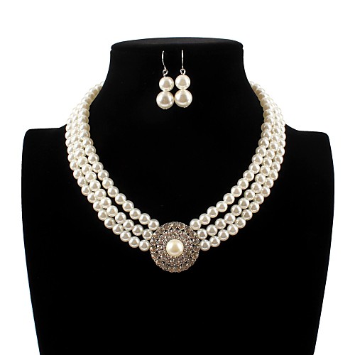 Women's Pearl Bridal Jewelry Sets Layered Love Statement Colorful Imitation Pearl Earrings Jewelry White For Wedding Party 1 set
Women's Pearl Bridal Jewelry Sets Layered Love Statement Colorful Imitation Pearl Earrings Jewelry White For Wedding Party 1 set