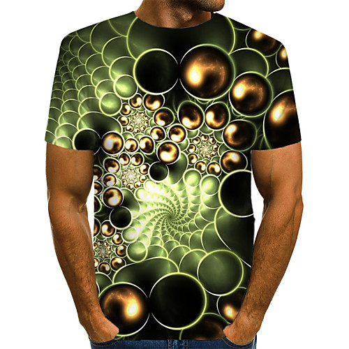 Men's Street Club Street chic / Exaggerated EU / US Size T-shirt - Color Block / 3D / Graphic Print Round Neck Light Green / Short Sleeve
Men's Street Club Street chic / Exaggerated EU / US Size T-shirt - Color Block / 3D / Graphic Print Round Neck Light Green / Short Sleeve