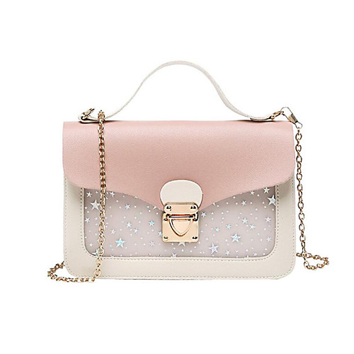 Women's PVC(PolyVinyl Chloride) Top Handle Bag Color Block Blushing Pink / Gray / Brown / Fall & Winter
Women's PVC(PolyVinyl Chloride) Top Handle Bag Color Block Blushing Pink / Gray / Brown / Fall & Winter