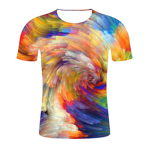 Men's Daily EU / US Size Slim T-shirt - 3D Print Round Neck Rainbow / Short Sleeve
Men's Daily EU / US Size Slim T-shirt - 3D Print Round Neck Rainbow / Short Sleeve