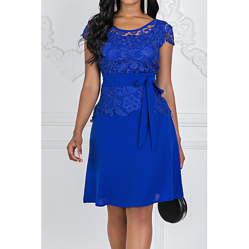 Women's Kentucky Derby Going out A Line Shift Dress - Solid Colored Lace High Waist Summer Lace Light Blue Navy Blue S M L XL
Women's Kentucky Derby Going out A Line Shift Dress - Solid Colored Lace High Waist Summer Lace Light Blue Navy Blue S M L XL
