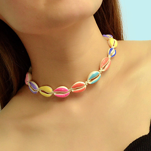 Women's Choker Necklace Braided Shell Bohemian Holiday Boho Shell Rainbow Rose Red Light Blue 74 cm Necklace Jewelry 1pc For Daily Holiday Work Festival
Women's Choker Necklace Braided Shell Bohemian Holiday Boho Shell Rainbow Rose Red Light Blue 74 cm Necklace Jewelry 1pc For Daily Holiday Work Festival