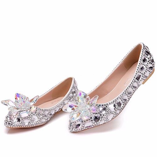 Women's Wedding Shoes Flat Heel Pointed Toe Crystal / Sparkling Glitter PU(Polyurethane) Sweet / Minimalism Spring & Summer / Fall & Winter Silver / Rainbow / Party & Evening
Women's Wedding Shoes Flat Heel Pointed Toe Crystal / Sparkling Glitter PU(Polyurethane) Sweet / Minimalism Spring & Summer / Fall & Winter Silver / Rainbow / Party & Evening