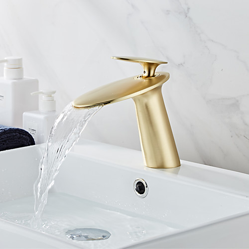 Faucet Set - Waterfall Brushed / Rose Gold Centerset Single Handle One HoleBath Taps
Faucet Set - Waterfall Brushed / Rose Gold Centerset Single Handle One HoleBath Taps