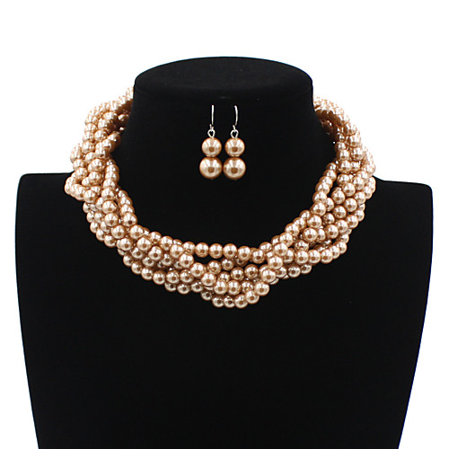 Women's Necklace Earrings Geometrical U Shape Simple Sweet Fashion Cute Elegant Imitation Pearl Earrings Jewelry Red / Grey / Champagne For Wedding Party Daily Club Festival 1 set
Women's Necklace Earrings Geometrical U Shape Simple Sweet Fashion Cute Elegant Imitation Pearl Earrings Jewelry Red / Grey / Champagne For Wedding Party Daily Club Festival 1 set