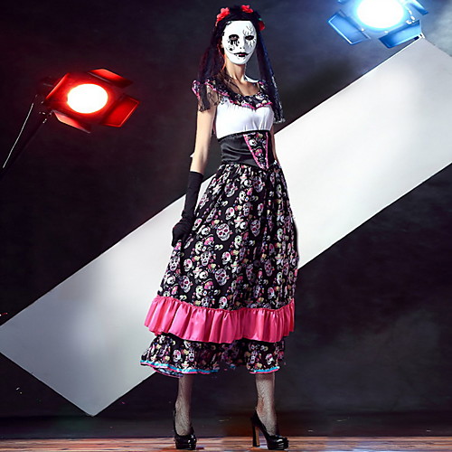 Ghostly Bride Costume Women's Scary Halloween Performance Cosplay Costumes Theme Party Costumes Women's Dance Costumes Polyester Printing
Ghostly Bride Costume Women's Scary Halloween Performance Cosplay Costumes Theme Party Costumes Women's Dance Costumes Polyester Printing