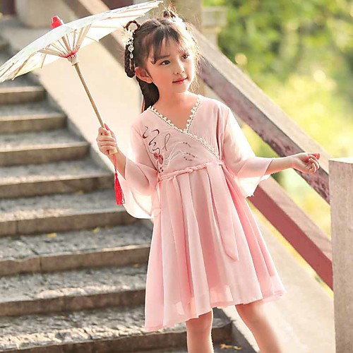Kids' Dancewear Hanfu Girls' Performance POLY Embroidery 3/4 Length Sleeve Dress
Kids' Dancewear Hanfu Girls' Performance POLY Embroidery 3/4 Length Sleeve Dress