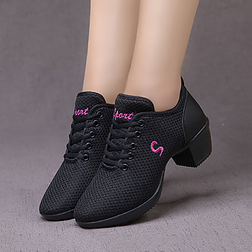 Women's Dance Shoes Mesh Dance Sneakers Sneaker Thick Heel Customizable Black / White / Red / Performance / Practice
Women's Dance Shoes Mesh Dance Sneakers Sneaker Thick Heel Customizable Black / White / Red / Performance / Practice