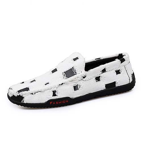 Men's Moccasin Leather / Canvas Summer Casual Loafers & Slip-Ons Walking Shoes Breathable Black / White / Outdoor
Men's Moccasin Leather / Canvas Summer Casual Loafers & Slip-Ons Walking Shoes Breathable Black / White / Outdoor