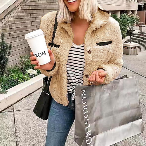 Women's Daily Regular Faux Fur Coat, Solid Colored Rolled collar Long Sleeve Faux Fur Wine / Gray / Khaki
Women's Daily Regular Faux Fur Coat, Solid Colored Rolled collar Long Sleeve Faux Fur Wine / Gray / Khaki