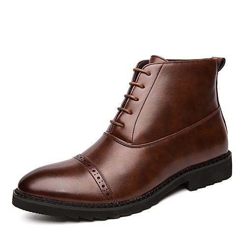 Men's Combat Boots Cowhide Spring & Summer / Fall & Winter British Boots Non-slipping Black / Brown
Men's Combat Boots Cowhide Spring & Summer / Fall & Winter British Boots Non-slipping Black / Brown