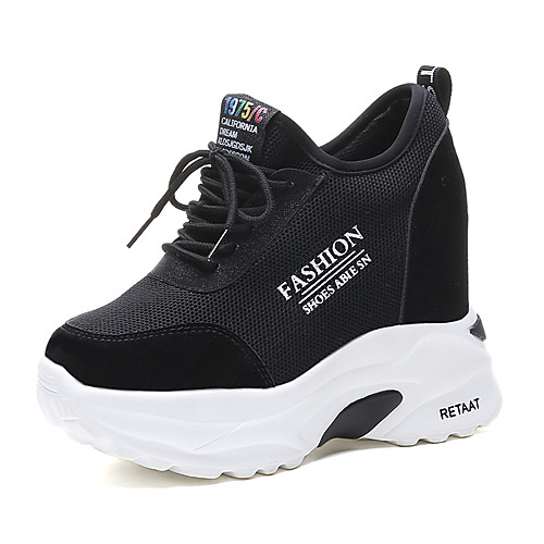 Women's Sneakers Hidden Heel Round Toe Mesh / PU(Polyurethane) Sporty / British Spring & Summer / Fall & Winter Black / White / Slogan
Women's Sneakers Hidden Heel Round Toe Mesh / PU(Polyurethane) Sporty / British Spring & Summer / Fall & Winter Black / White / Slogan