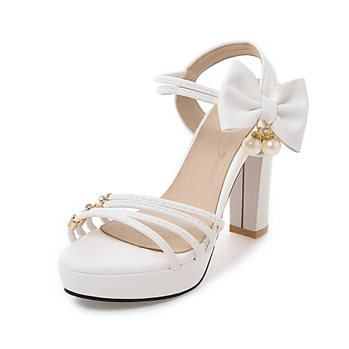 Women's Sandals Chunky Heel Open Toe Bowknot / Imitation Pearl / Buckle Faux Leather Casual / Sweet Walking Shoes Summer / Spring & Summer Black / White / Light Purple
Women's Sandals Chunky Heel Open Toe Bowknot / Imitation Pearl / Buckle Faux Leather Casual / Sweet Walking Shoes Summer / Spring & Summer Black / White / Light Purple