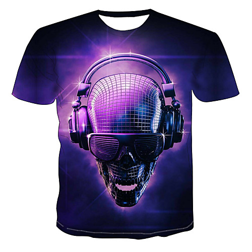 Men's Daily Club Street chic / Punk & Gothic T-shirt - Color Block / Skull Print Round Neck Purple / Short Sleeve
Men's Daily Club Street chic / Punk & Gothic T-shirt - Color Block / Skull Print Round Neck Purple / Short Sleeve