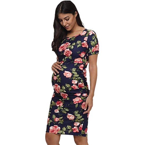 Women's Basic Bodycon Dress - Floral Print Black Royal Blue Navy Blue S M L XL
Women's Basic Bodycon Dress - Floral Print Black Royal Blue Navy Blue S M L XL
