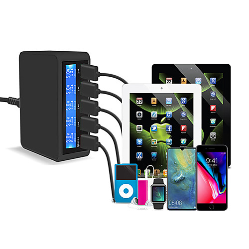 50W Quick Charge 3.0 5 Port USB Charger Adapter Mobile Phone Fast Charger For iPhone Samsung Xiaomi Tablet Charger Station Plug
50W Quick Charge 3.0 5 Port USB Charger Adapter Mobile Phone Fast Charger For iPhone Samsung Xiaomi Tablet Charger Station Plug