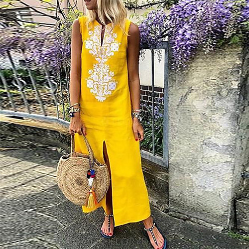 2019 New Arrival Women Daily Basic Maxi Dress With Slit Robe Femme Vestidos Spring Gray Yellow Light Blue Applique Dresses
2019 New Arrival Women Daily Basic Maxi Dress With Slit Robe Femme Vestidos Spring Gray Yellow Light Blue Applique Dresses