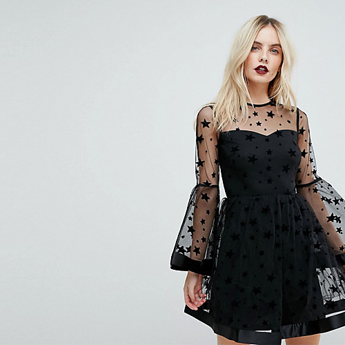 Women's Elegant A Line Little Black Dress - Solid Colored Layered Mesh Black S M L XL
Women's Elegant A Line Little Black Dress - Solid Colored Layered Mesh Black S M L XL