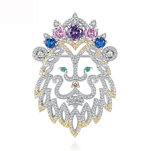 Women's Brooches Fancy Lion Luxury Trendy Elegant Colorful Imitation Diamond Brooch Jewelry Rainbow For Wedding Engagement Gift Work Promise
Women's Brooches Fancy Lion Luxury Trendy Elegant Colorful Imitation Diamond Brooch Jewelry Rainbow For Wedding Engagement Gift Work Promise