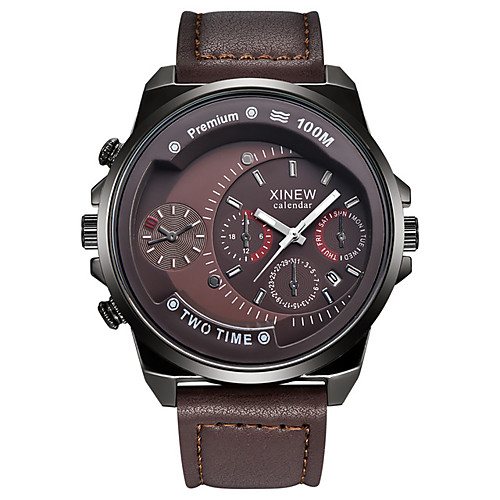 Men's Sport Watch Japanese Quartz Leather Black / Blue / Chocolate 30 m Calendar / date / day Chronograph New Design Analog New Arrival Fashion - Black Black / White Blue Two Years Battery Life
Men's Sport Watch Japanese Quartz Leather Black / Blue / Chocolate 30 m Calendar / date / day Chronograph New Design Analog New Arrival Fashion - Black Black / White Blue Two Years Battery Life