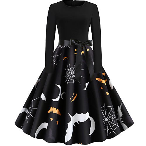 Women's Halloween Vintage Mini A Line Dress - Abstract Lace up Patchwork Black S M L XL
Women's Halloween Vintage Mini A Line Dress - Abstract Lace up Patchwork Black S M L XL