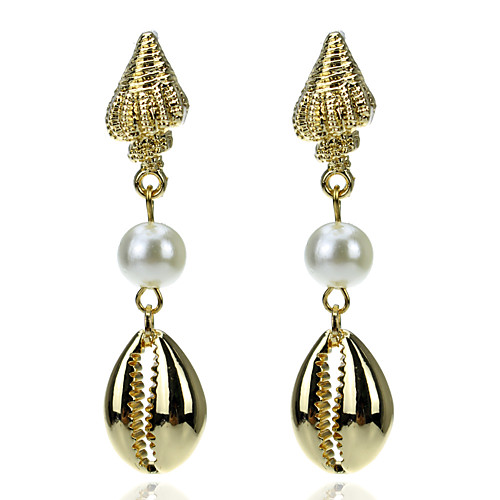 Women's Stud Earrings Tropical Shell Statement Stylish Tropical Fashion Cool Imitation Pearl Earrings Jewelry Gold For Party Gift Holiday Work Festival 1 Pair
Women's Stud Earrings Tropical Shell Statement Stylish Tropical Fashion Cool Imitation Pearl Earrings Jewelry Gold For Party Gift Holiday Work Festival 1 Pair