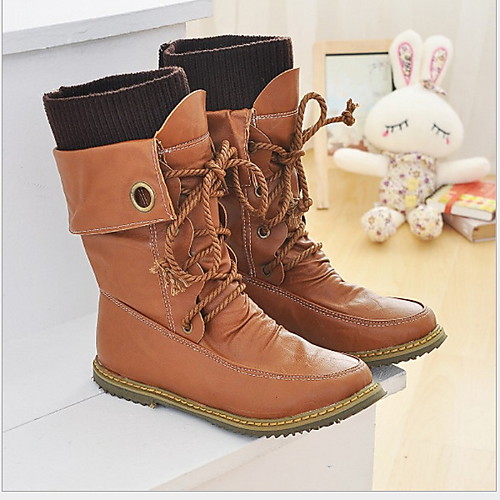 Women's Boots Flat Heel Round Toe PU Mid-Calf Boots Fall & Winter Black / Yellow / Brown
Women's Boots Flat Heel Round Toe PU Mid-Calf Boots Fall & Winter Black / Yellow / Brown