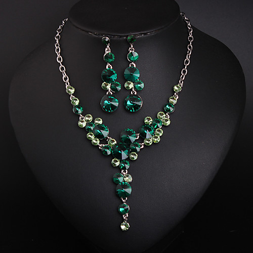 Women's Crystal Bridal Jewelry Sets Chandelier Leaf Flower Love Statement Elegant Earrings Jewelry Green For Wedding 1 set
Women's Crystal Bridal Jewelry Sets Chandelier Leaf Flower Love Statement Elegant Earrings Jewelry Green For Wedding 1 set