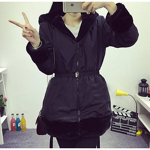 Women's Daily Basic Regular Faux Fur Coat, Solid Colored Hooded Long Sleeve Faux Fur Black
Women's Daily Basic Regular Faux Fur Coat, Solid Colored Hooded Long Sleeve Faux Fur Black