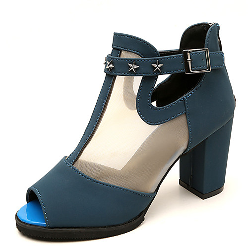 Women's Heels Chunky Heel Peep Toe Mesh / Synthetics Fall / Spring & Summer Black / Burgundy / Blue
Women's Heels Chunky Heel Peep Toe Mesh / Synthetics Fall / Spring & Summer Black / Burgundy / Blue