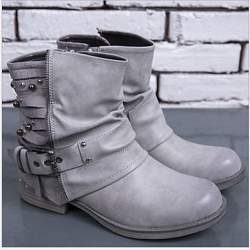 Women's Boots Comfort Shoes Chunky Heel Round Toe PU Booties / Ankle Boots Winter Black / Brown / Gray
Women's Boots Comfort Shoes Chunky Heel Round Toe PU Booties / Ankle Boots Winter Black / Brown / Gray
