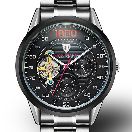 Tevise Men's Mechanical Watch Automatic self-winding Formal Style Modern Style Stainless Steel Silver 30 m Water Resistant / Waterproof Shock Resistant Analog Luxury Fashion - White Yellow Red
Tevise Men's Mechanical Watch Automatic self-winding Formal Style Modern Style Stainless Steel Silver 30 m Water Resistant / Waterproof Shock Resistant Analog Luxury Fashion - White Yellow Red
