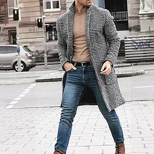 Men's Daily Basic Fall & Winter EU / US Size Regular Coat, Plaid Stand Long Sleeve Polyester Black
Men's Daily Basic Fall & Winter EU / US Size Regular Coat, Plaid Stand Long Sleeve Polyester Black