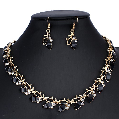 Women's Black Blue Green Bridal Jewelry Sets Link / Chain Floral Theme Vintage Boho Elegant Resin Earrings Jewelry Black / Dark Green / Red For Party 1 set
Women's Black Blue Green Bridal Jewelry Sets Link / Chain Floral Theme Vintage Boho Elegant Resin Earrings Jewelry Black / Dark Green / Red For Party 1 set