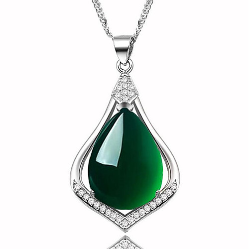 Women's Green Onyx Pendant Necklace Pear Cut Drop Fashion Brass Gold Plated Light Green 405 cm Necklace Jewelry 1pc For Gift Daily
Women's Green Onyx Pendant Necklace Pear Cut Drop Fashion Brass Gold Plated Light Green 405 cm Necklace Jewelry 1pc For Gift Daily
